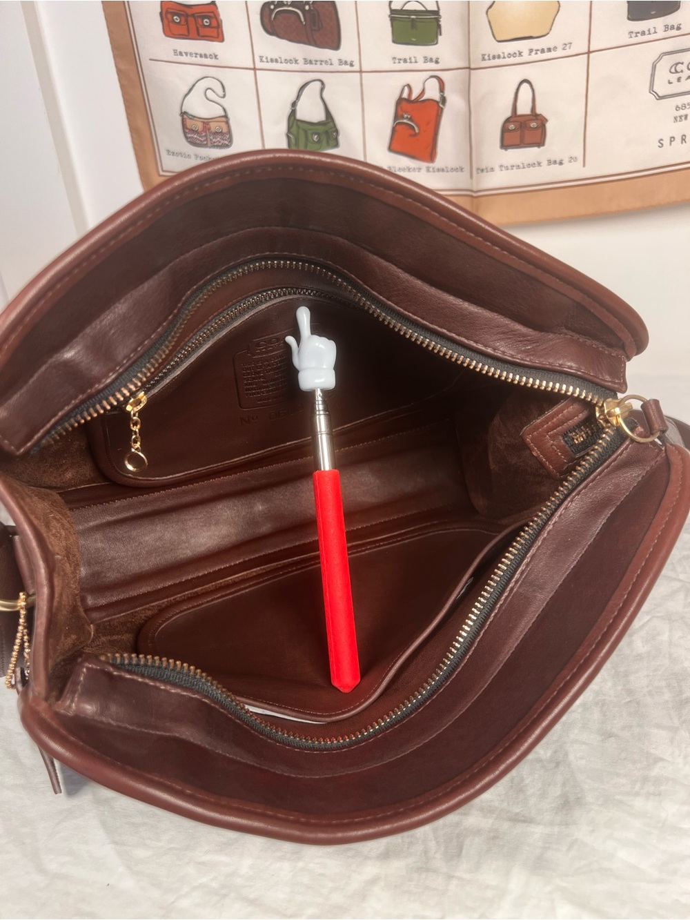 Vintage Coach Brighton Bag 9895 Mahogany Glove Tanned Leather - Picture 10 of 15